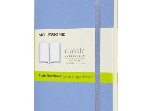 Блокнот Moleskine Classic Soft Pocket A6 96 листов без линовки голубой на сшивке (90x140 мм)